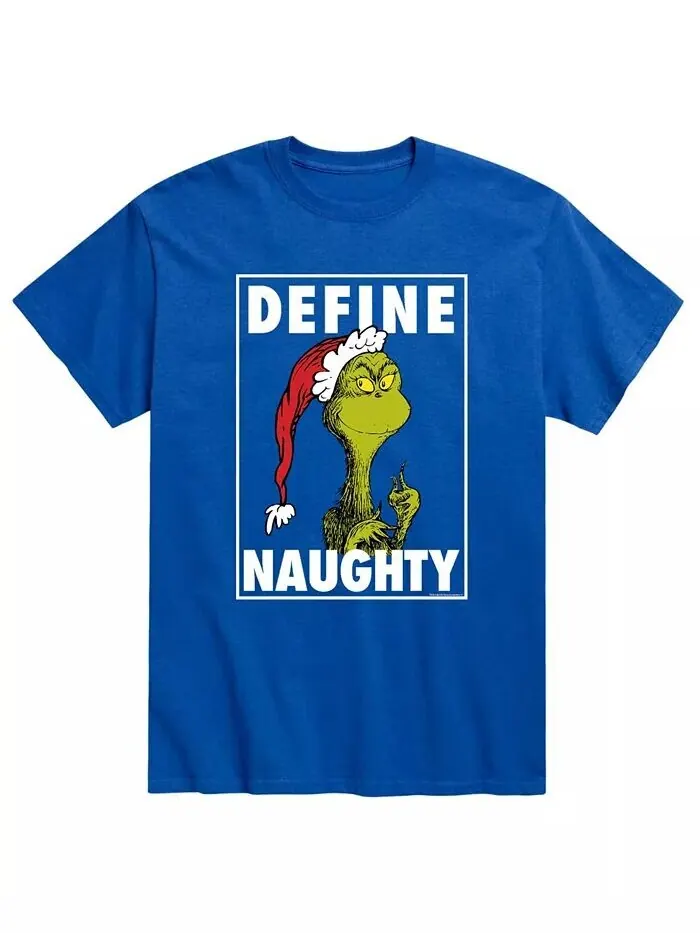 Мужская футболка Dr. Seuss The Grinch Define Naughty AIRWAVES — изображение 1 из 2, синий