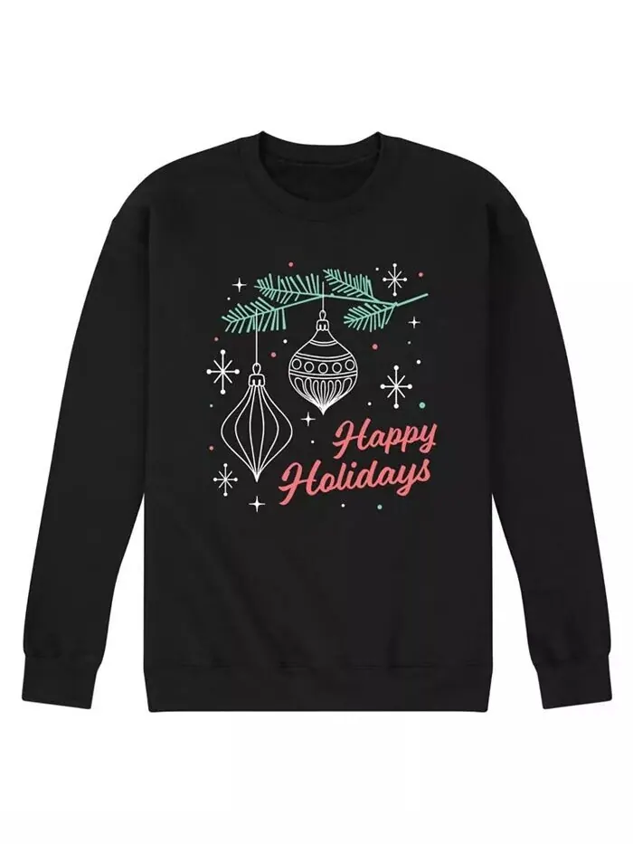 Мужская флисовая футболка Happy Holidays AIRWAVES — изображение 1 из 2, черный