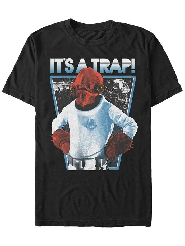 Мужская футболка с короткими рукавами «Звездные войны» Ackbar It’s A Trap Fifth Sun — изображение 1 из 1, черный