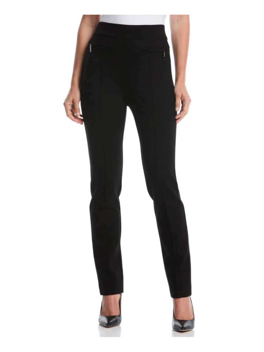 Брюки Petite Ponte Slim Leg Rafaella — изображение 1 из 4, черный