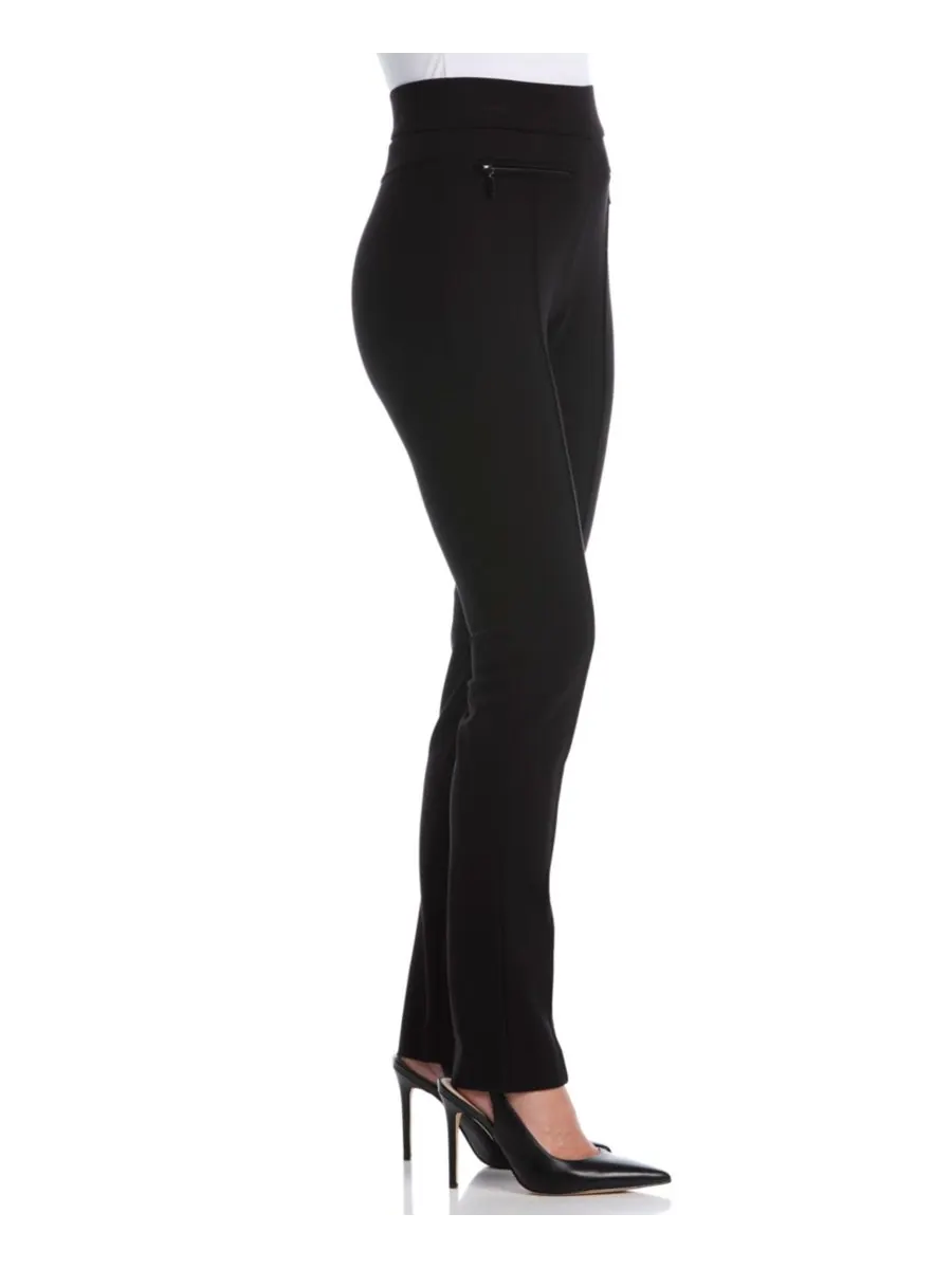 Брюки Petite Ponte Slim Leg Rafaella — изображение 3 из 4, черный
