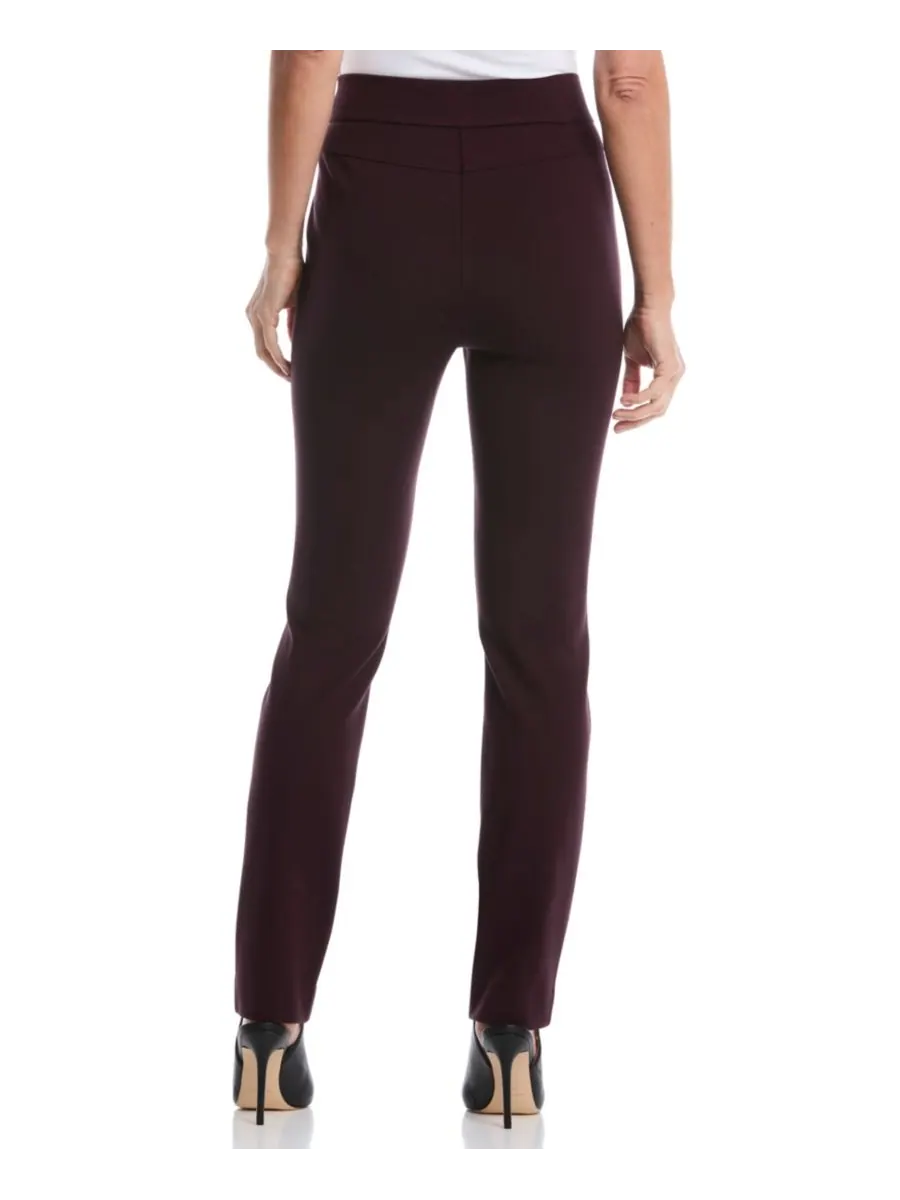 Брюки Petite Ponte Slim Leg Rafaella — изображение 4 из 4, винтажный винный