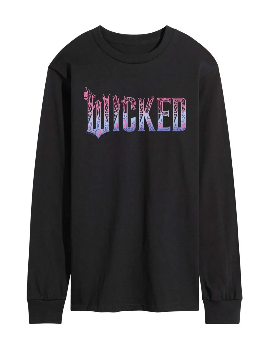 Мужская футболка с длинными рукавами Wicked Part 2 с градиентным логотипом AIRWAVES — изображение 1 из 3, черный