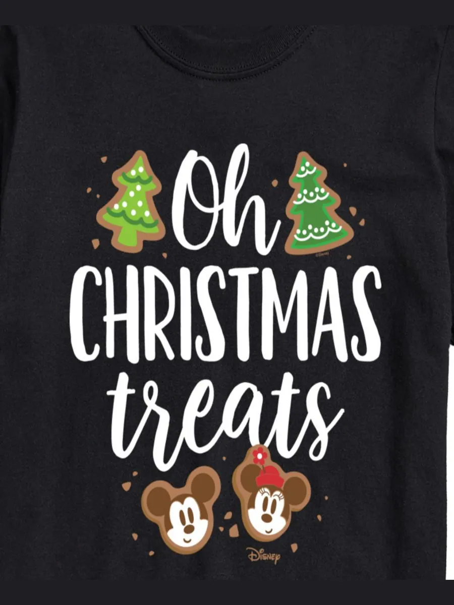 Мужская футболка с коротким рукавом и графическим принтом Disney Oh Christmas Treats AIRWAVES — изображение 3 из 3, черный