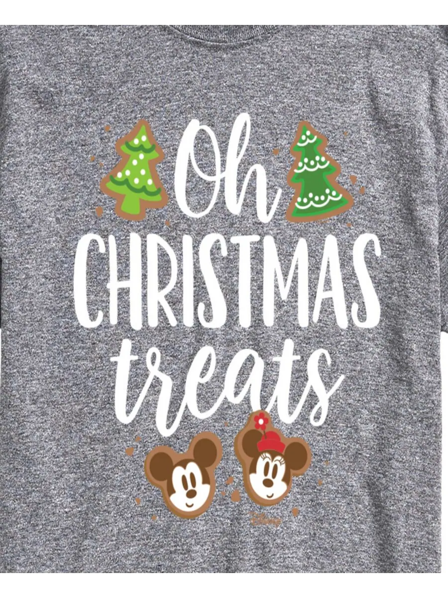 Мужская футболка с коротким рукавом и графическим принтом Disney Oh Christmas Treats AIRWAVES — изображение 3 из 3, серый