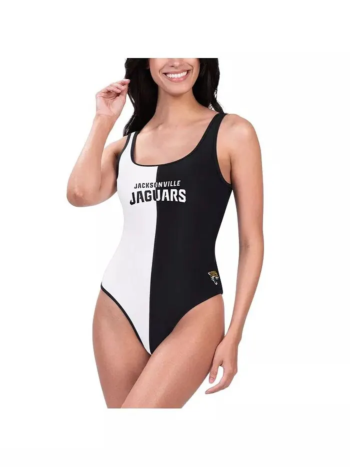 Женский черно-белый купальник Jacksonville Jaguars Last Stand G-III 4Her by Carl Banks — изображение 1 из 2