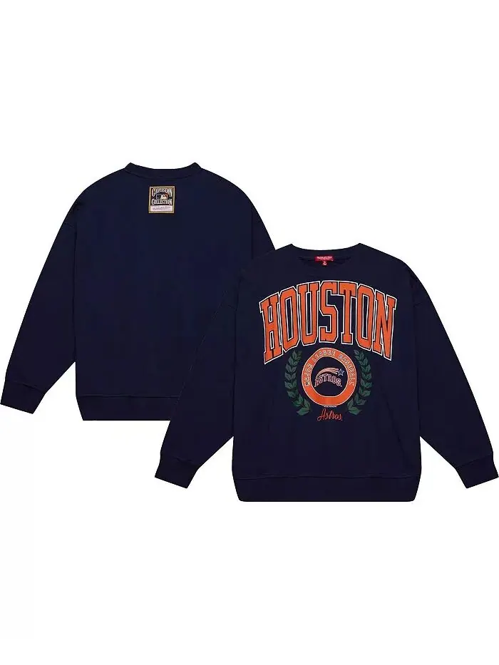 Женская темно-синяя толстовка с логотипом Houston Astros Lt 2.0 Mitchell & Ness — изображение 1 из 4