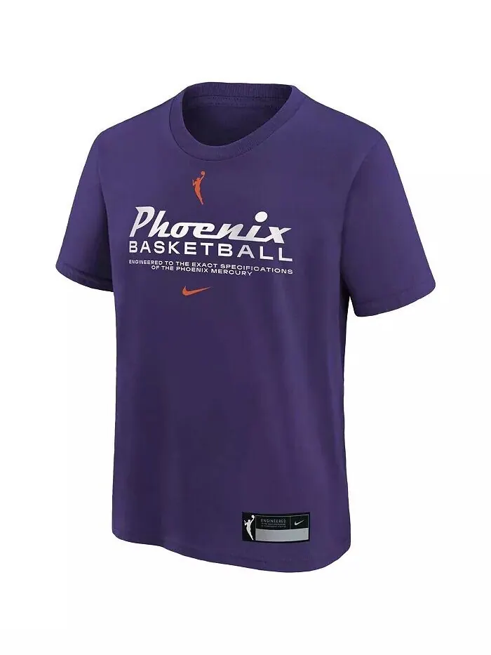 Фиолетовая футболка для мальчиков и девочек Phoenix Mercury On Court Legend Essential Practice Nike — изображение 1 из 1