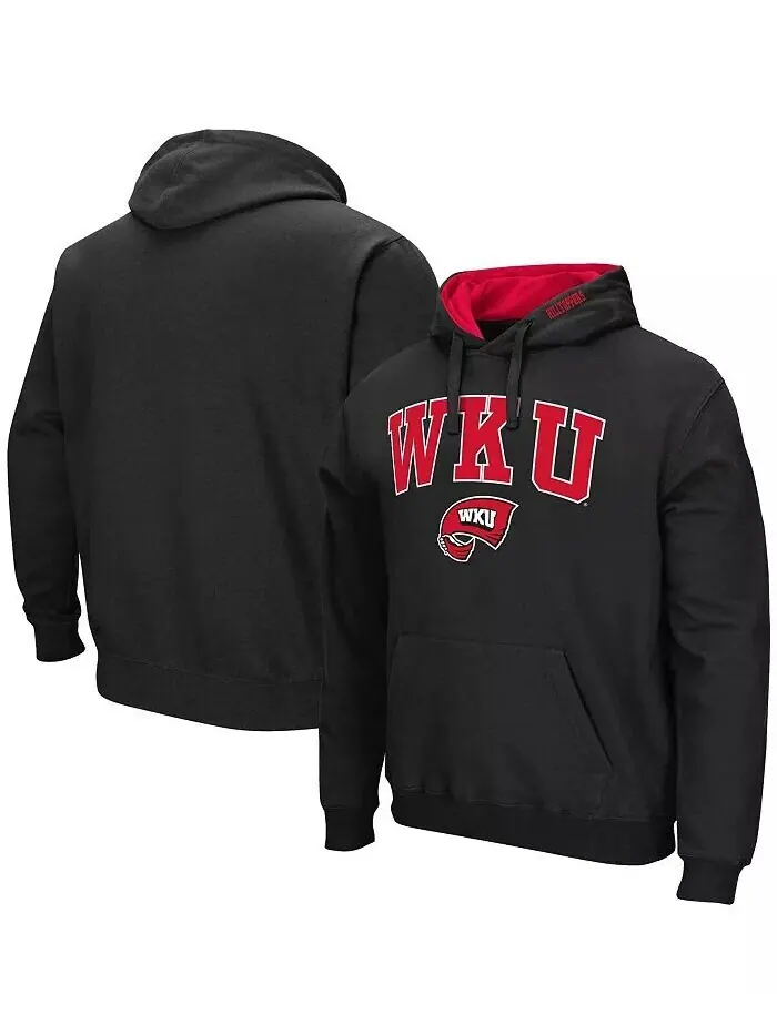 Мужская толстовка с капюшоном Western Kentucky Hilltoppers Arch & Logo Colosseum — изображение 1 из 3, черный