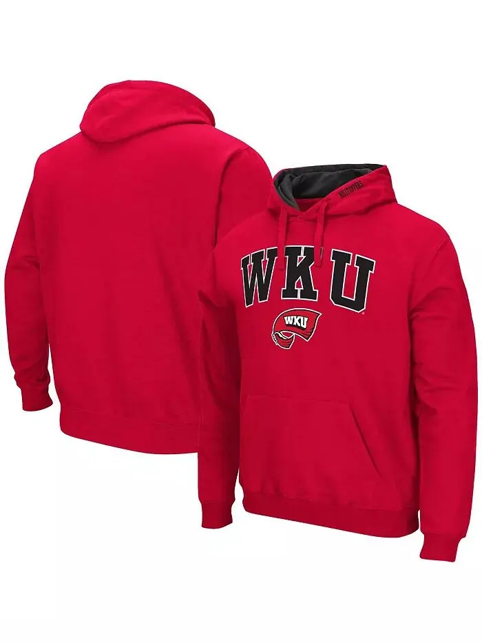 Мужская толстовка с капюшоном Western Kentucky Hilltoppers Arch & Logo Colosseum — изображение 1 из 5, красный