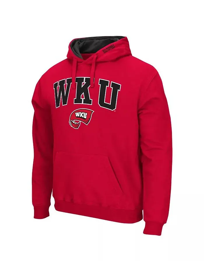 Мужская толстовка с капюшоном Western Kentucky Hilltoppers Arch & Logo Colosseum — изображение 2 из 5, красный