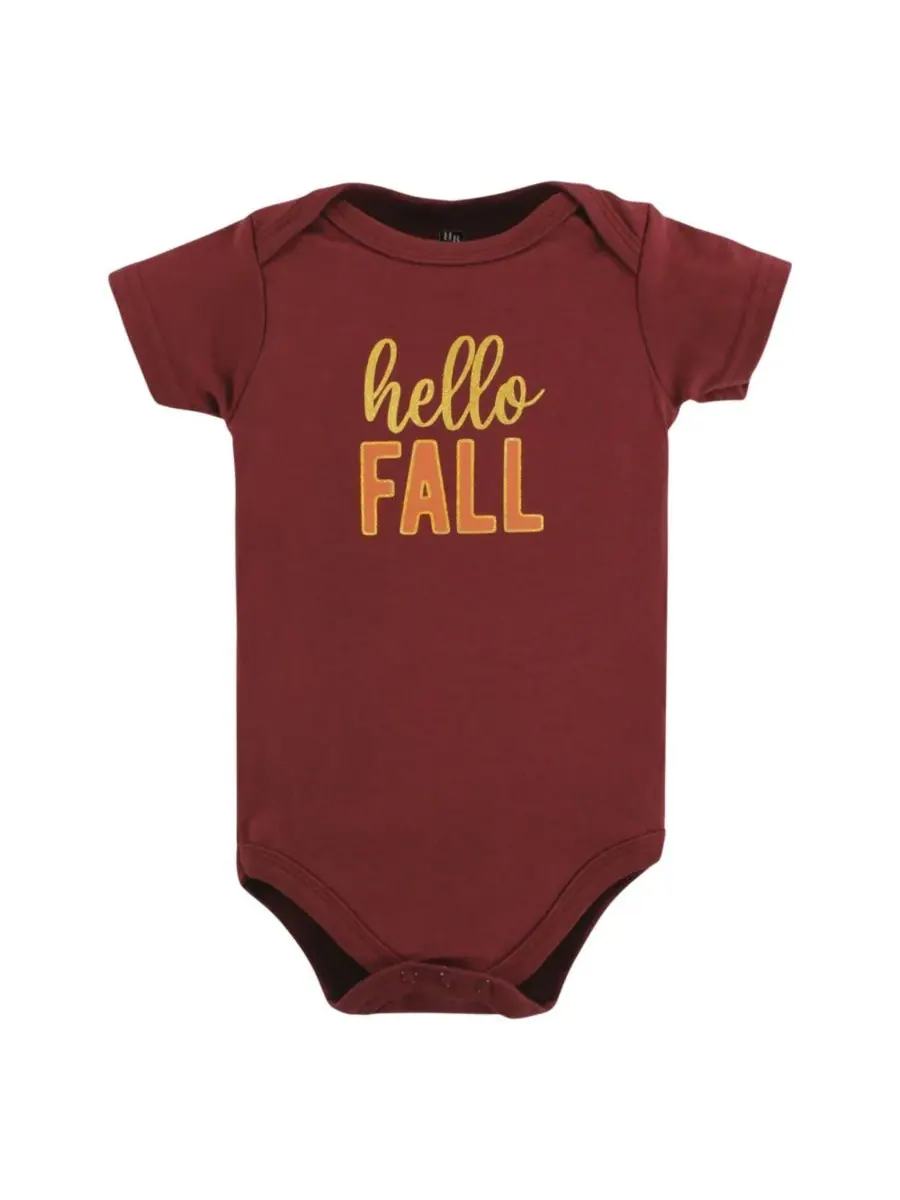 Хлопковые боди, набор из 7 штук Hudson Baby, Fall Squirrel — изображение 3 из 9