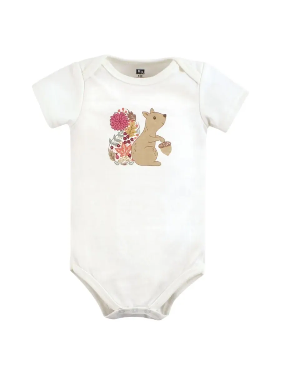Хлопковые боди, набор из 7 штук Hudson Baby, Fall Squirrel — изображение 9 из 9