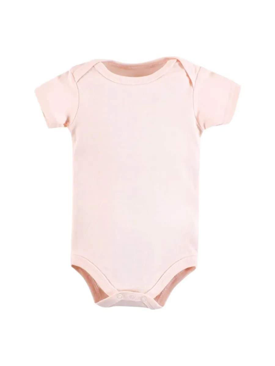 Хлопковые боди, набор из 7 штук Hudson Baby, cinnamon розовый prints — изображение 5 из 9