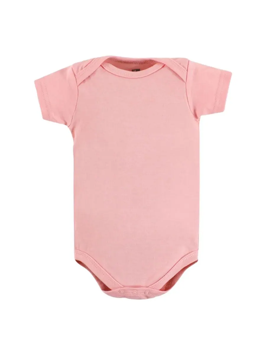 Хлопковые боди, набор из 7 штук Hudson Baby, cinnamon розовый prints — изображение 8 из 9