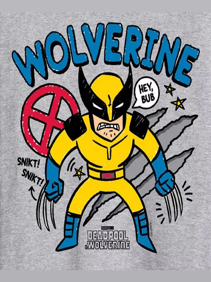 Мужская футболка с длинным рукавом Deadpool Wolverine AIRWAVES — изображение 3 из 3, серый