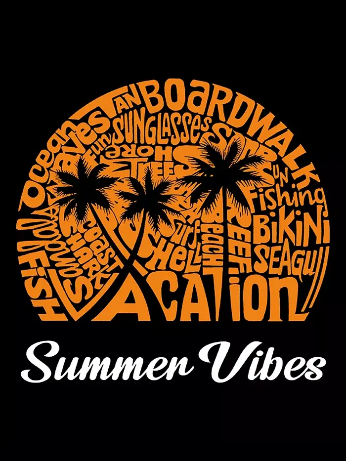 Мужская худи с капюшоном Summer Vibes и принтом в стиле word art LA Pop Art — изображение 5 из 5, розовый