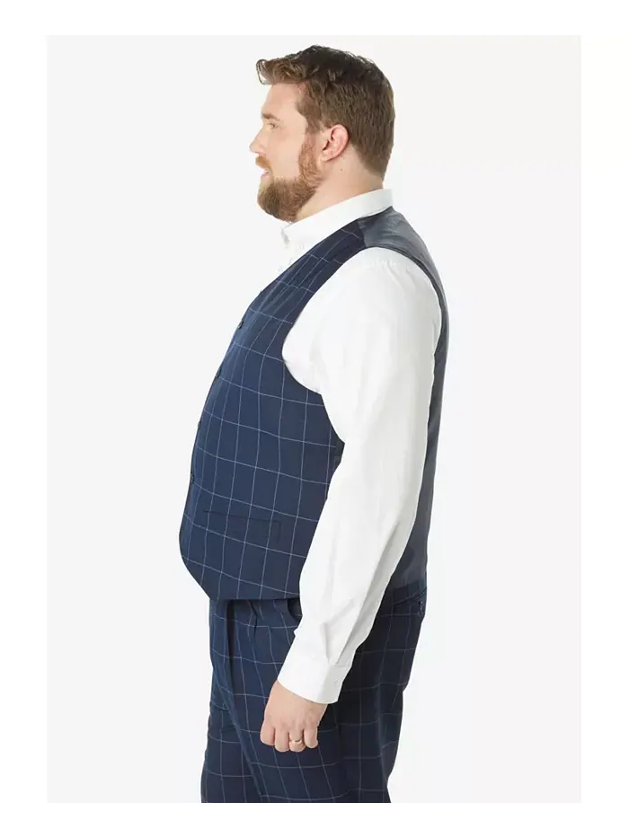 Жилет костюмный Big & Tall KS Signature Collection Easy Movement на 5 пуговиц KingSize — изображение 3 из 3, черный