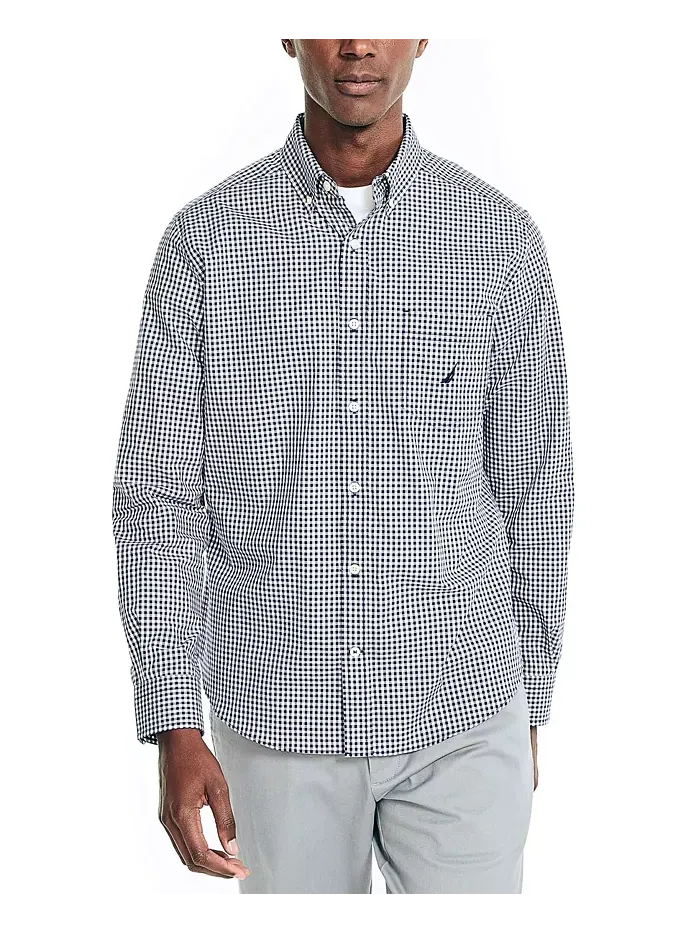Мужская классическая рубашка на пуговицах в клетку Gingham Nautica