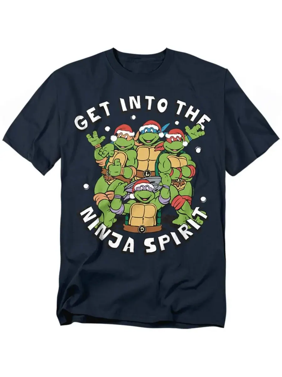 Футболка Big & Tall Ninja Holiday Spirit Teenage Mutant Ninja Turtles — изображение 1 из 3, темно-синий