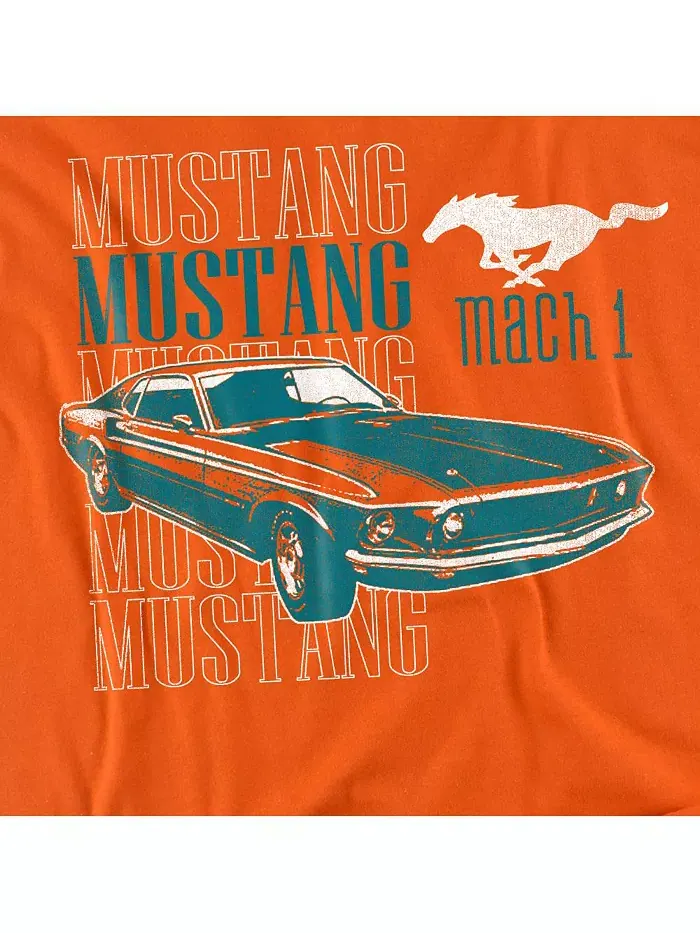 Мужская футболка Ford Mach 1 Repeat Mustang — изображение 3 из 3, оранжевый