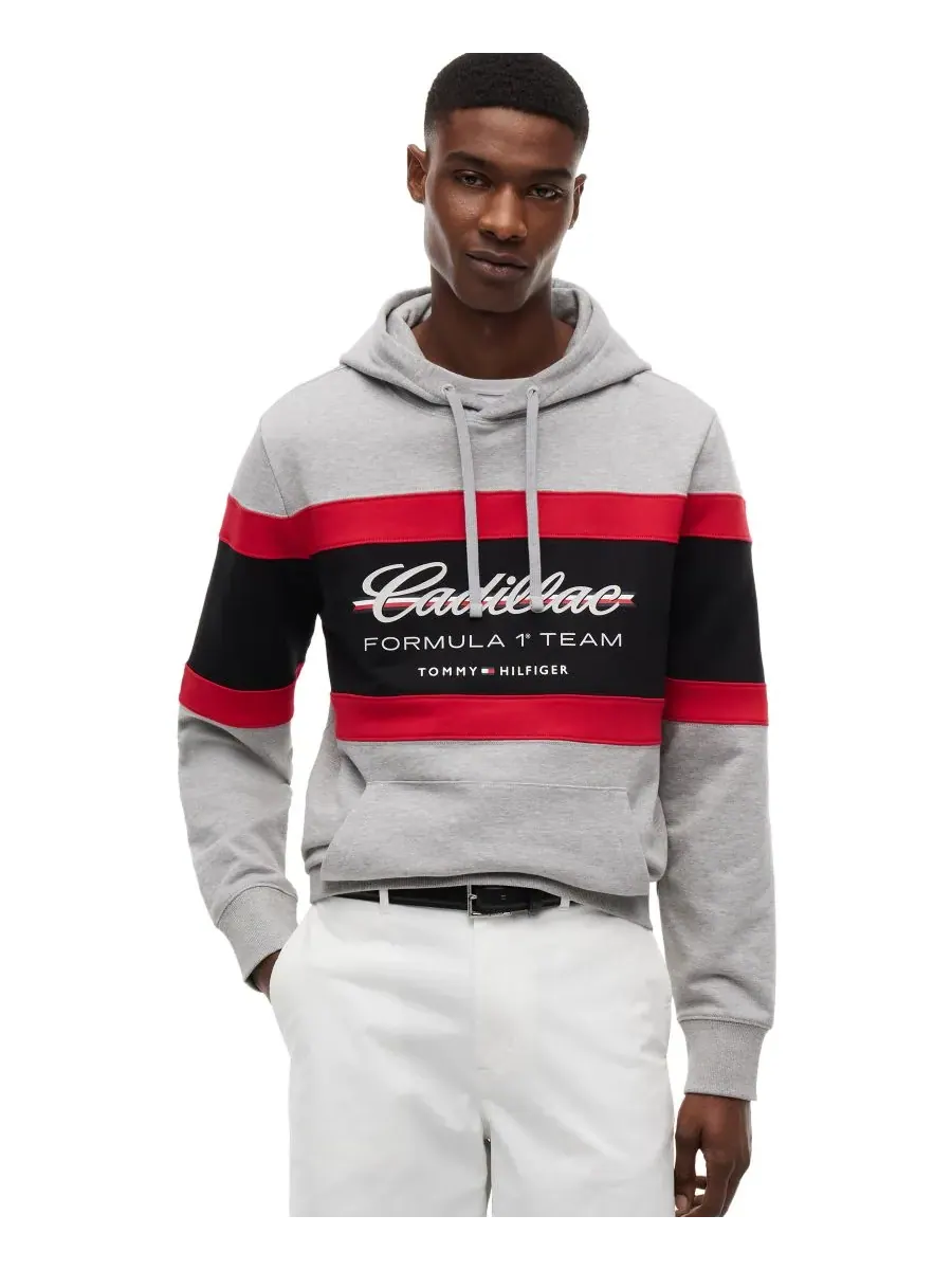 Мужская толстовка с капюшоном и декоративными панелями Cadillac F1 Tommy Hilfiger
