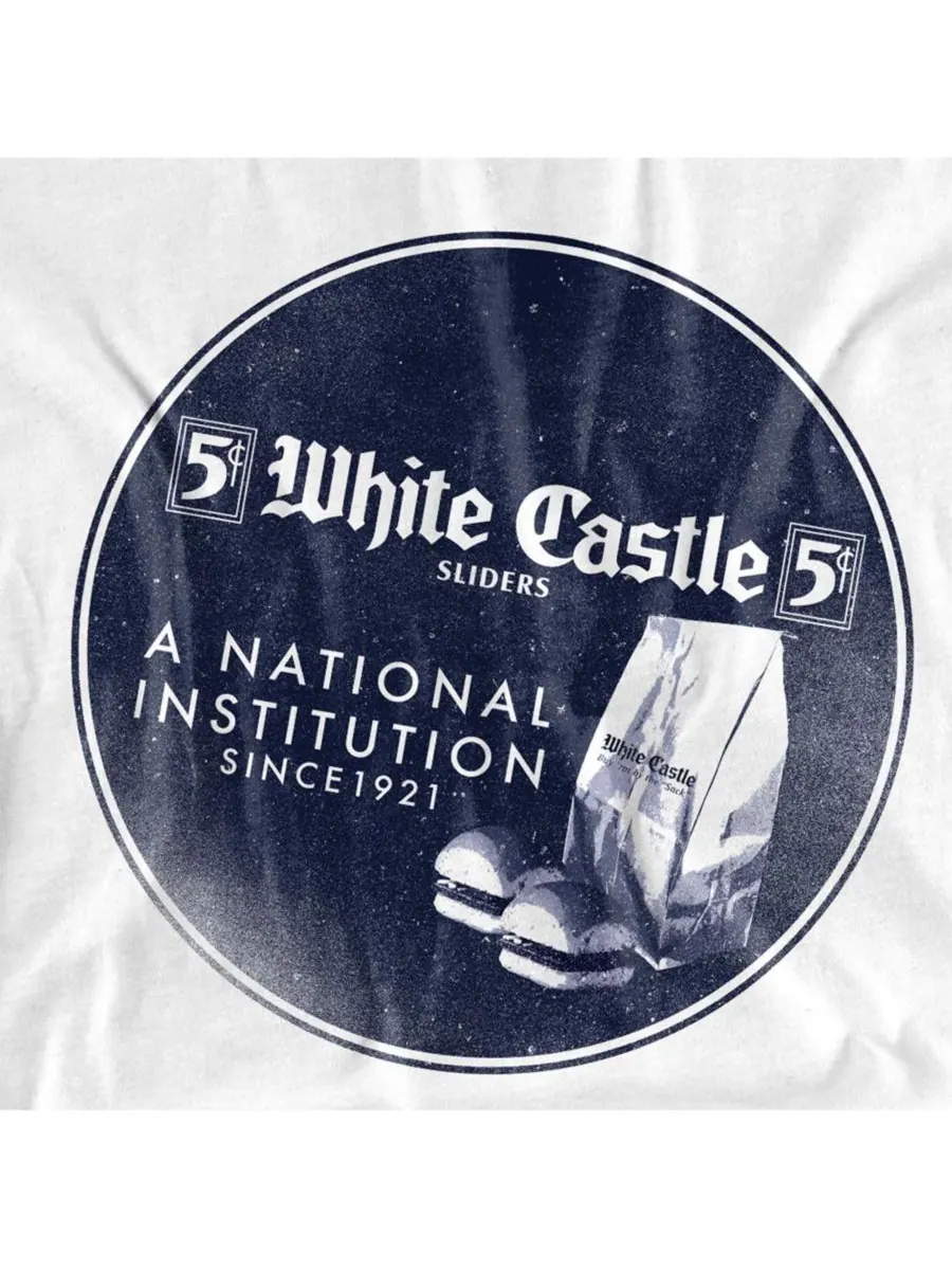 Футболка Национального института больших размеров White Castle — изображение 2 из 3, белый