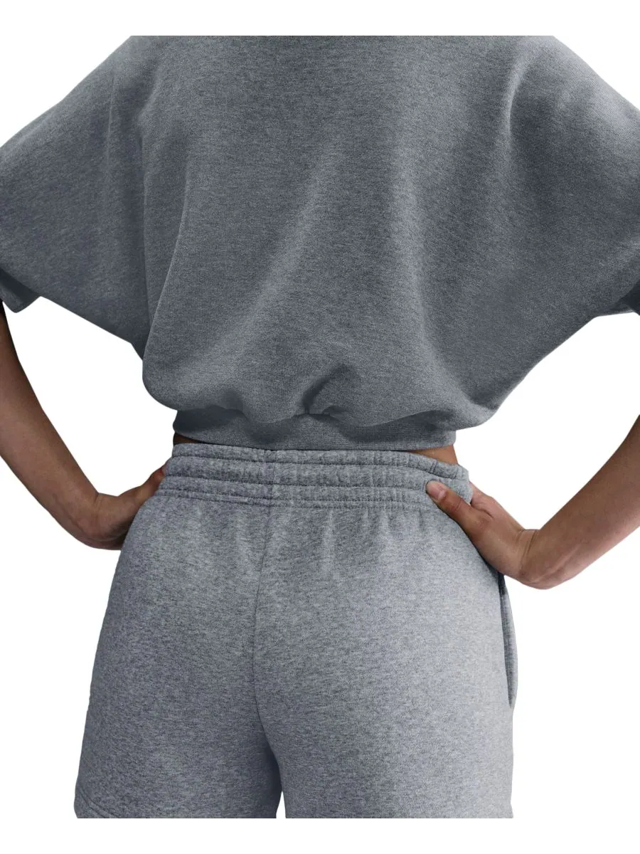 Женские спортивные шорты Phoenix Fleece средней посадки, 4 дюйма Nike — изображение 2 из 4, серый