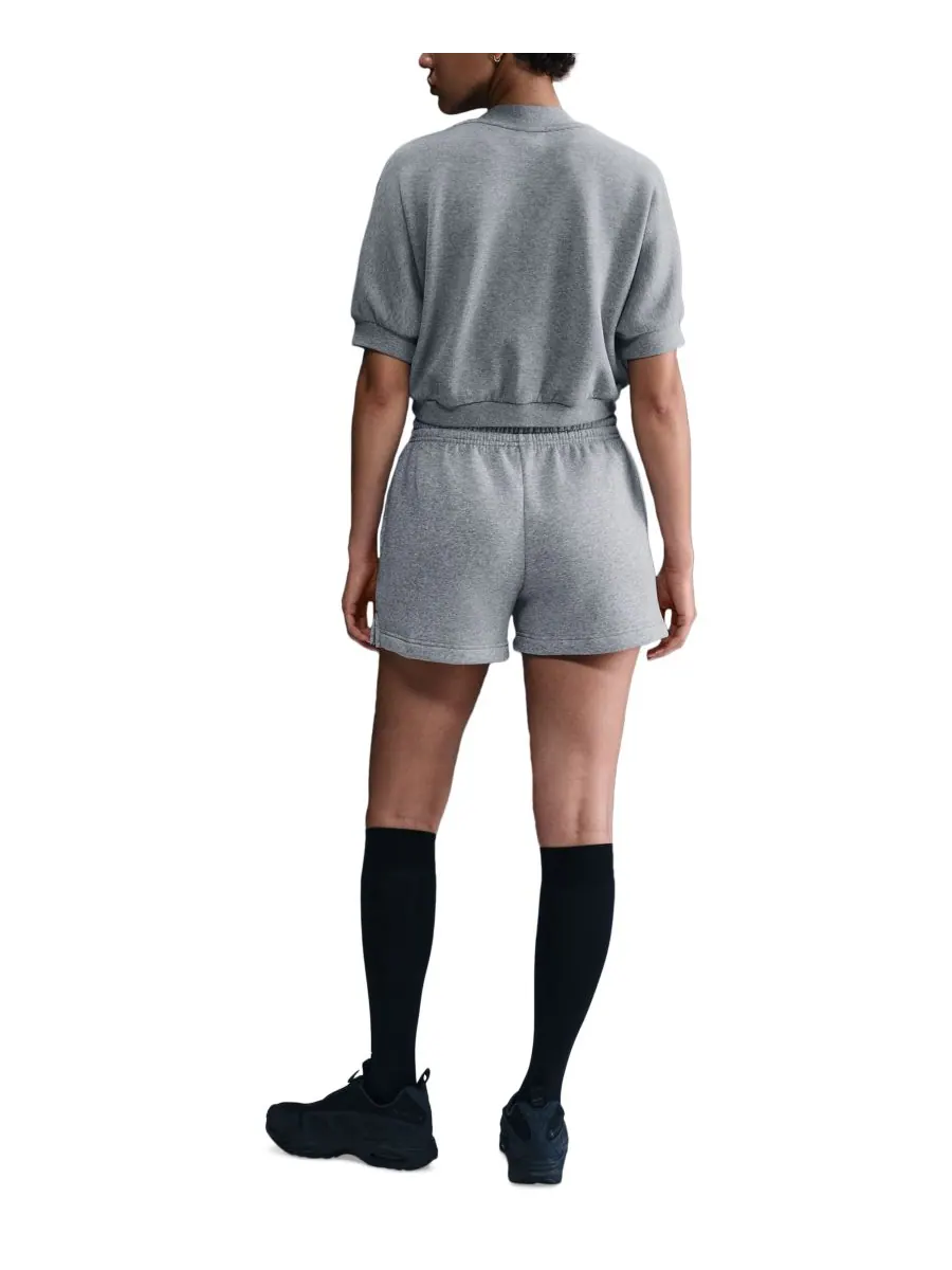 Женские спортивные шорты Phoenix Fleece средней посадки, 4 дюйма Nike — изображение 4 из 4, серый