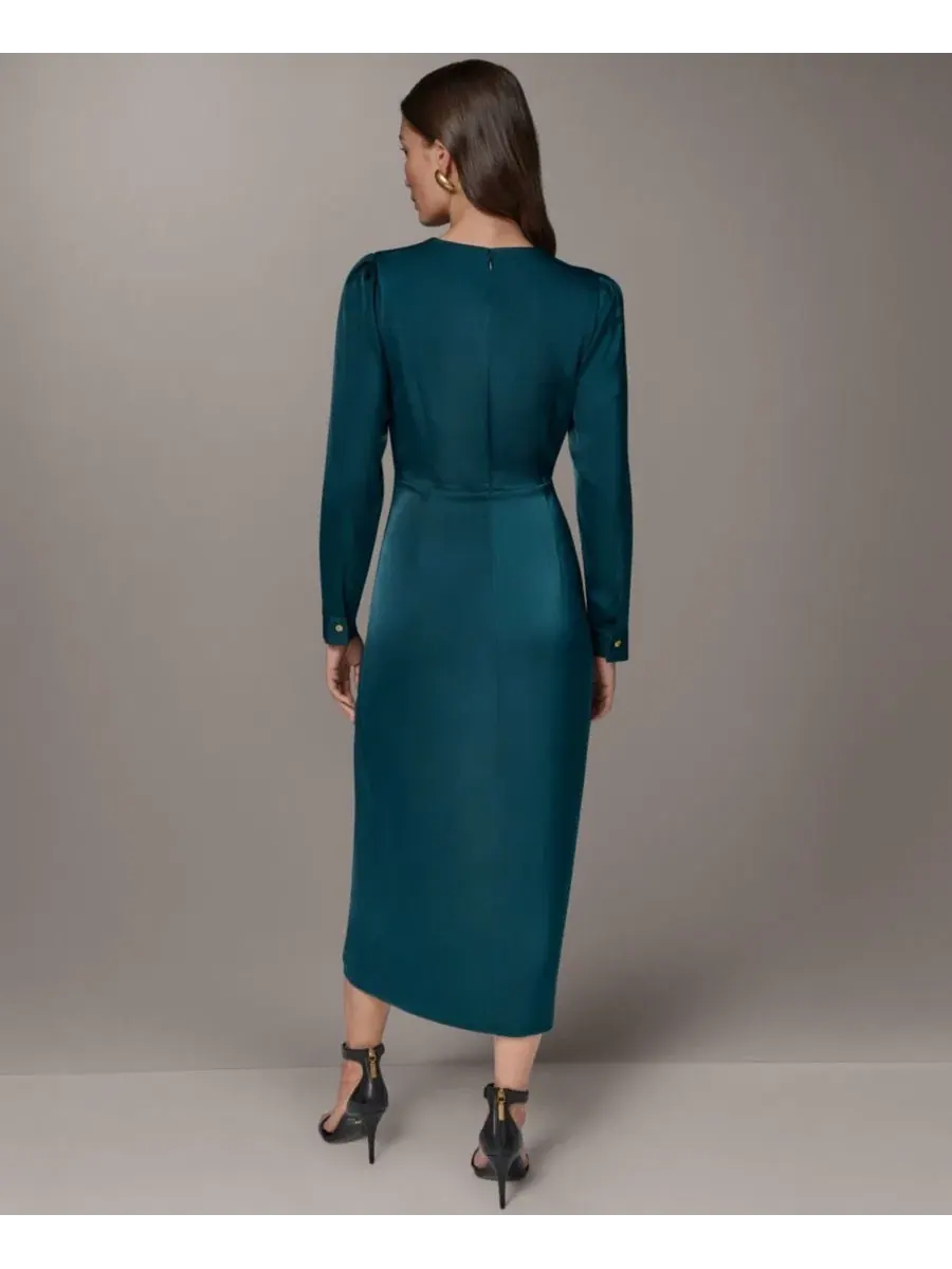 Платье-миди с запахом и оборкой Donna Karan New York — изображение 5 из 5, неизвестный принт