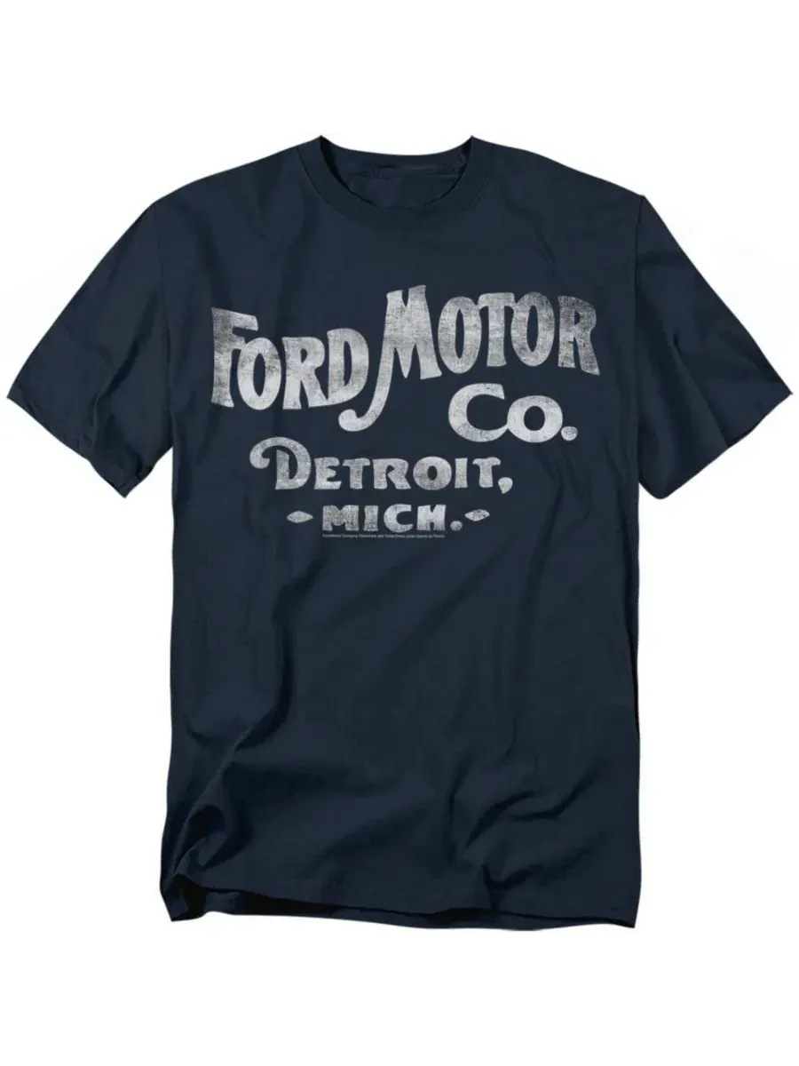 Мужская футболка Ford Detroit Michigan Classic Mustang — изображение 1 из 3, темно-синий