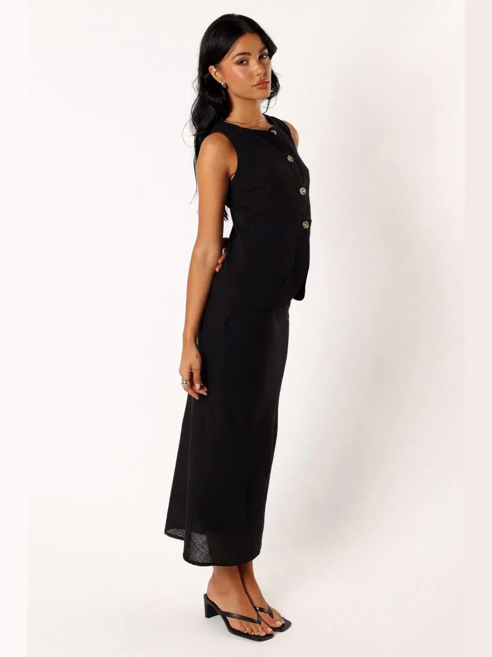 Костюм из льна Peter Two Piece Linen Set Petal and Pup — изображение 6 из 6, черный
