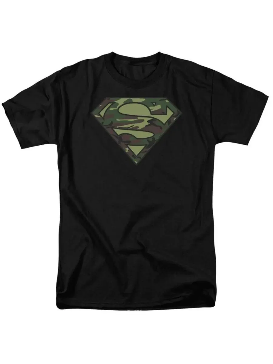 Футболка с принтом Camo Logo Superman — изображение 1 из 3, черный