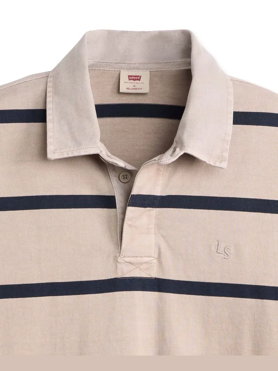 Лонгслив-поло с принтом Union Rugby Levi's — изображение 5 из 5, темно-синий/бежевый