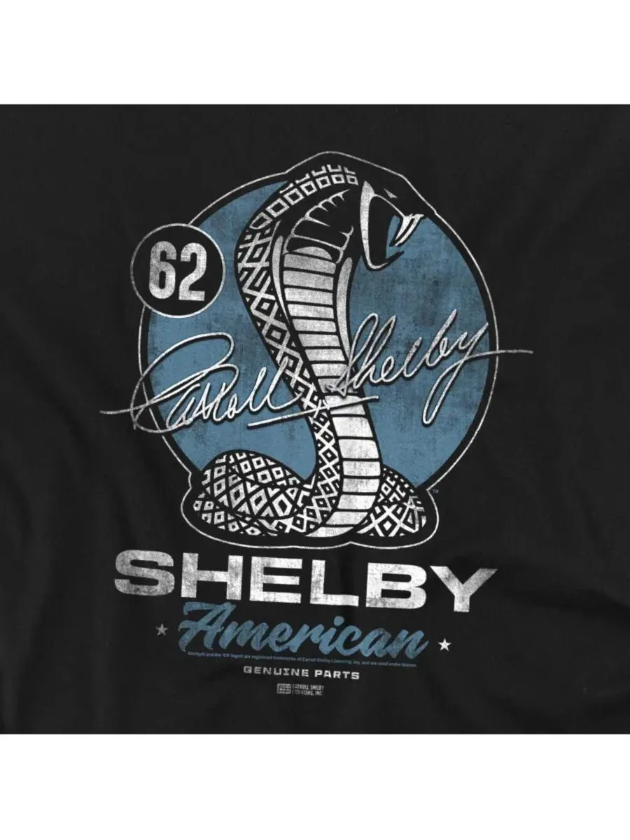 Футболка с принтом Shelby Snake Retro Mustang — изображение 3 из 3, черный