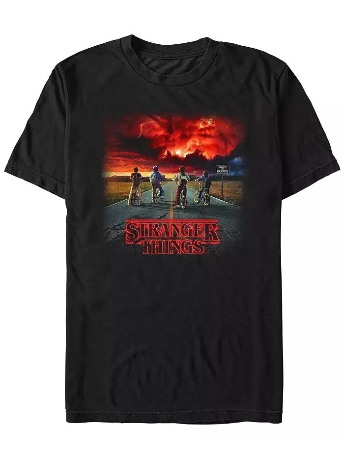 Мужская футболка с коротким рукавом Stranger Things Where It Began Fifth Sun — изображение 1 из 1, черный