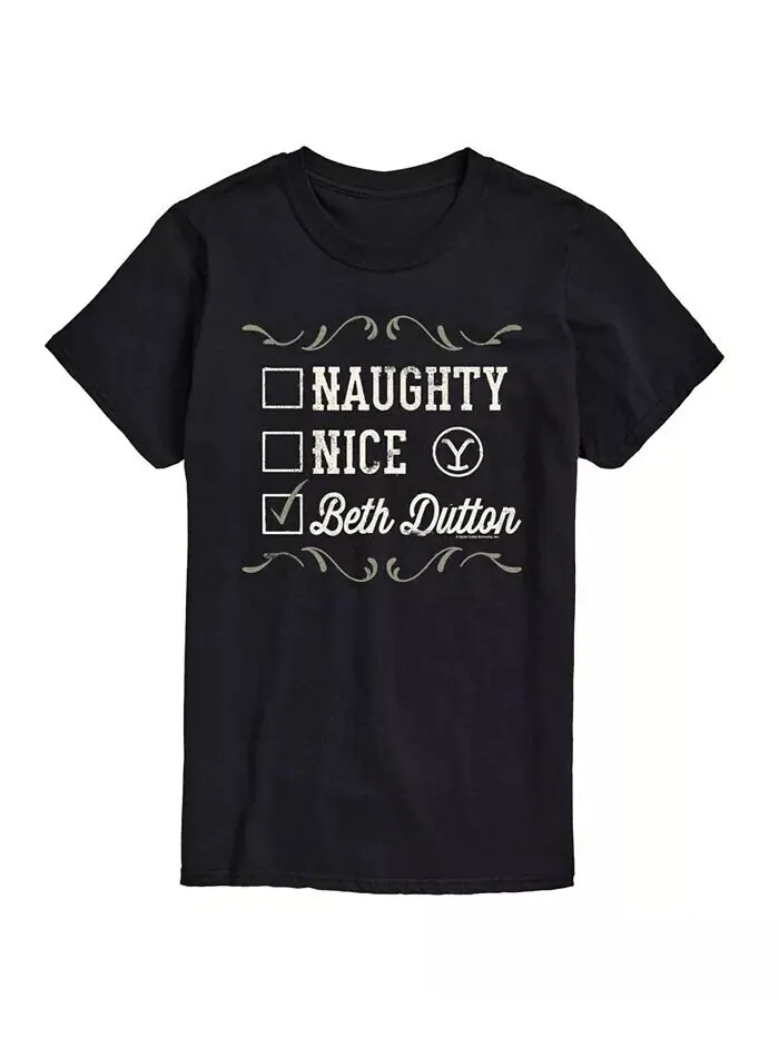 Футболка мужская Yellowstone Naughty Nice Beth Dutton AIRWAVES — изображение 1 из 2, черный