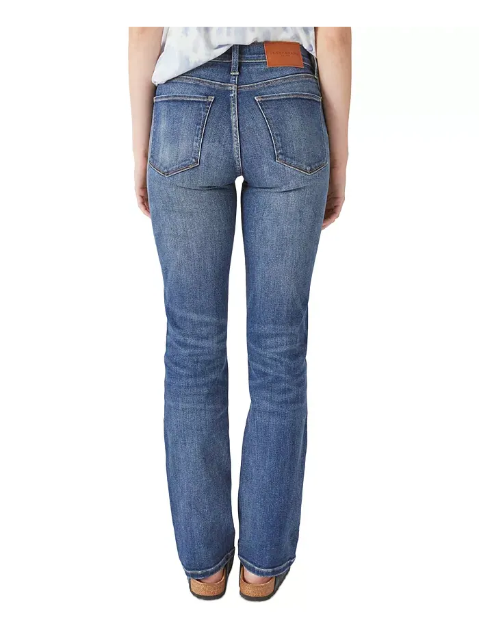 Женские джинсы Zoe с высокой посадкой и прямыми штанинами Lucky Brand — изображение 2 из 4, серебристый