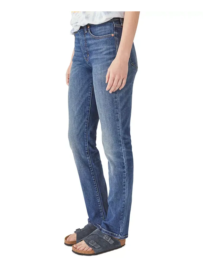Женские джинсы Zoe с высокой посадкой и прямыми штанинами Lucky Brand — изображение 3 из 4, серебристый