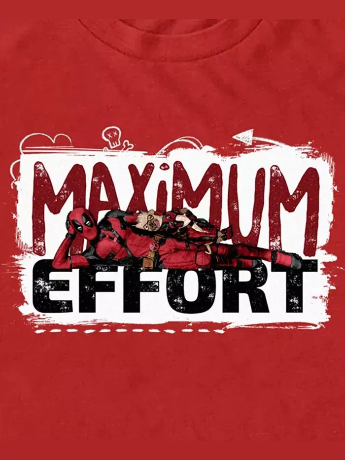 Футболка мужская Maximum Effort Deadpool Dogpool с коротким рукавом Fifth Sun — изображение 3 из 3, красный