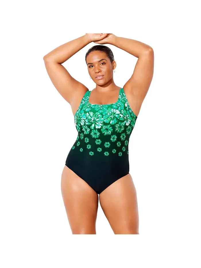 Женский хлорстойкий слитный купальник Tank One Piece Swimsuit Swimsuits for All