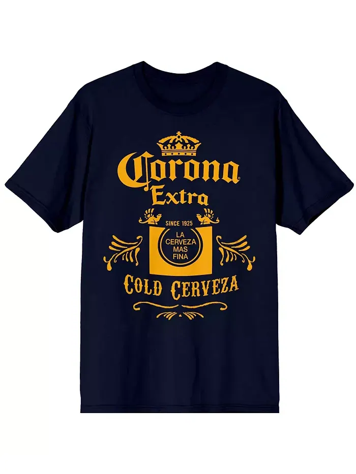 Футболка мужская Cold Cerveza Label, цвет темно-синий, размер 3XL Corona — синий
