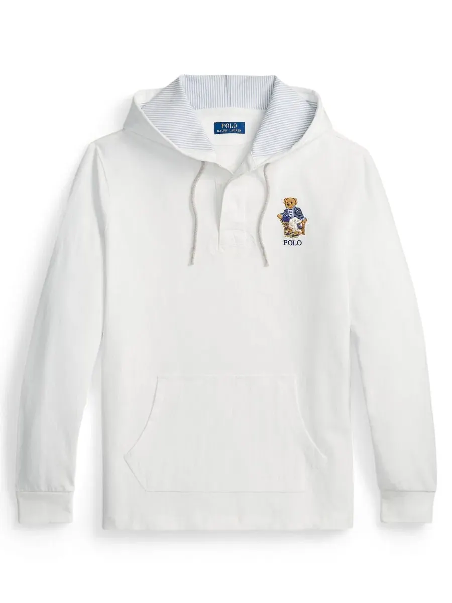 Худи с капюшоном и вышивкой Polo Bear Polo Ralph Lauren — изображение 5 из 5, белый