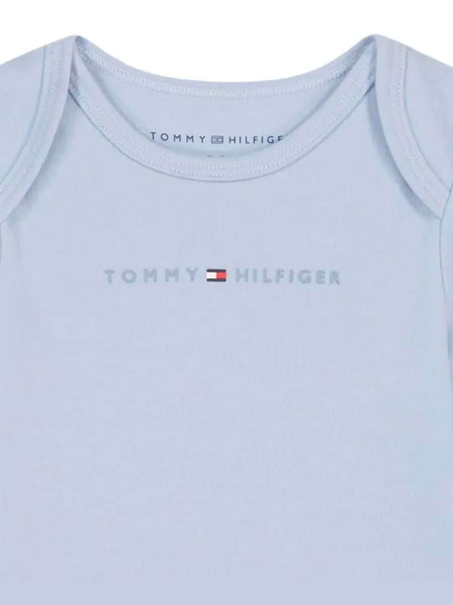 Комплект из 2 боди и брюк с логотипом Tommy Hilfiger — изображение 3 из 5, синий/белый