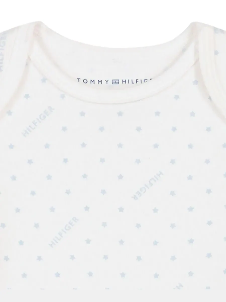 Комплект из 2 боди и брюк с логотипом Tommy Hilfiger — изображение 4 из 5, синий/белый