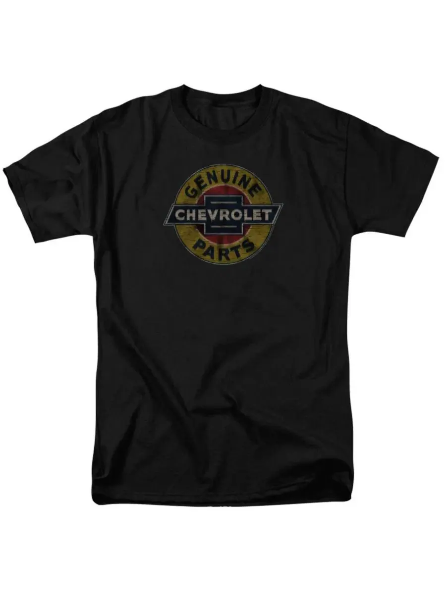 Футболка с принтом Big & Tall Chevrolet Genuine Chevy Parts Distressed Sign Corvette — изображение 1 из 3, черный