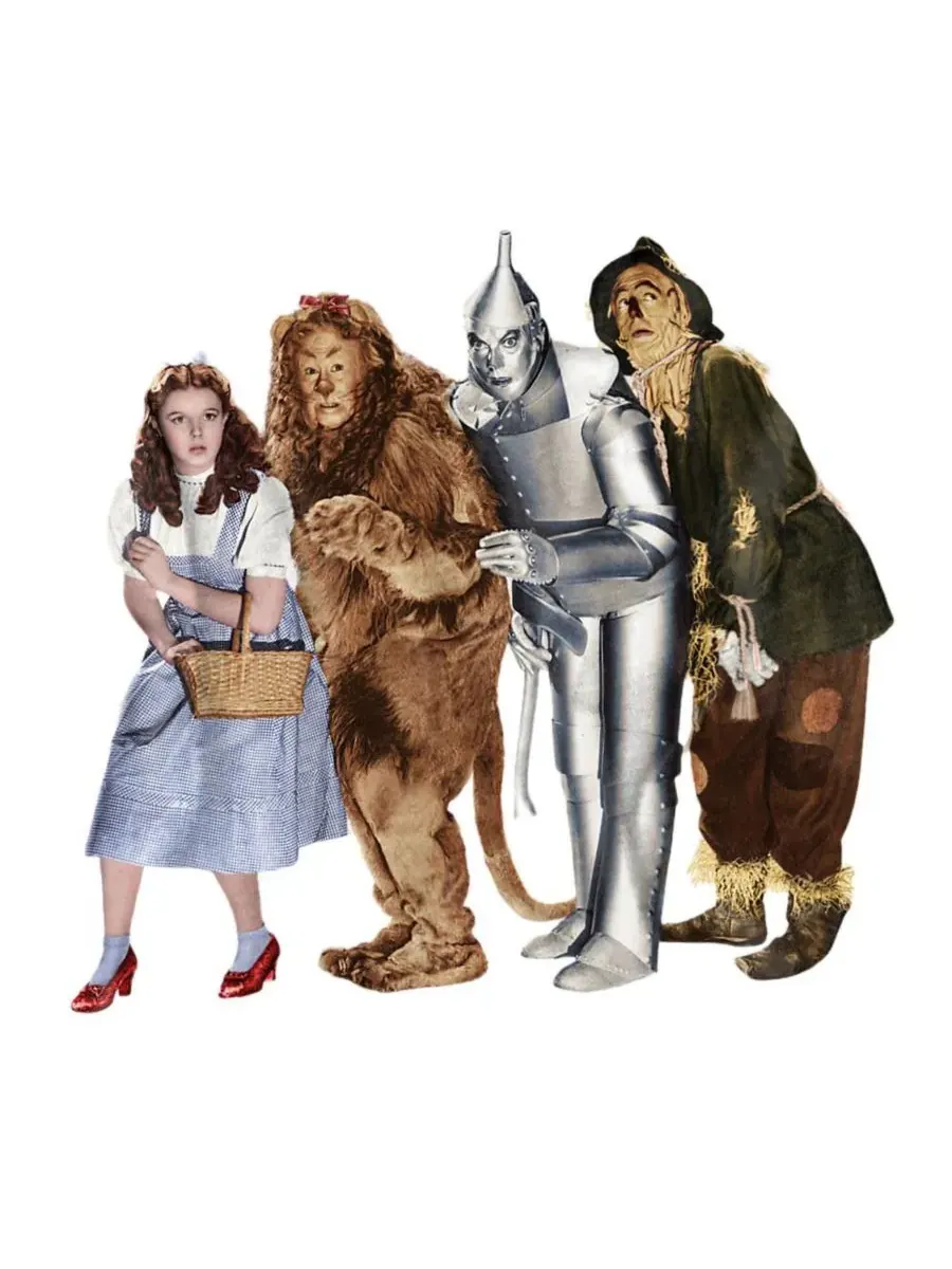 Футболка с принтом Frightened Foursome Wizard Of Oz — изображение 3 из 3, белый