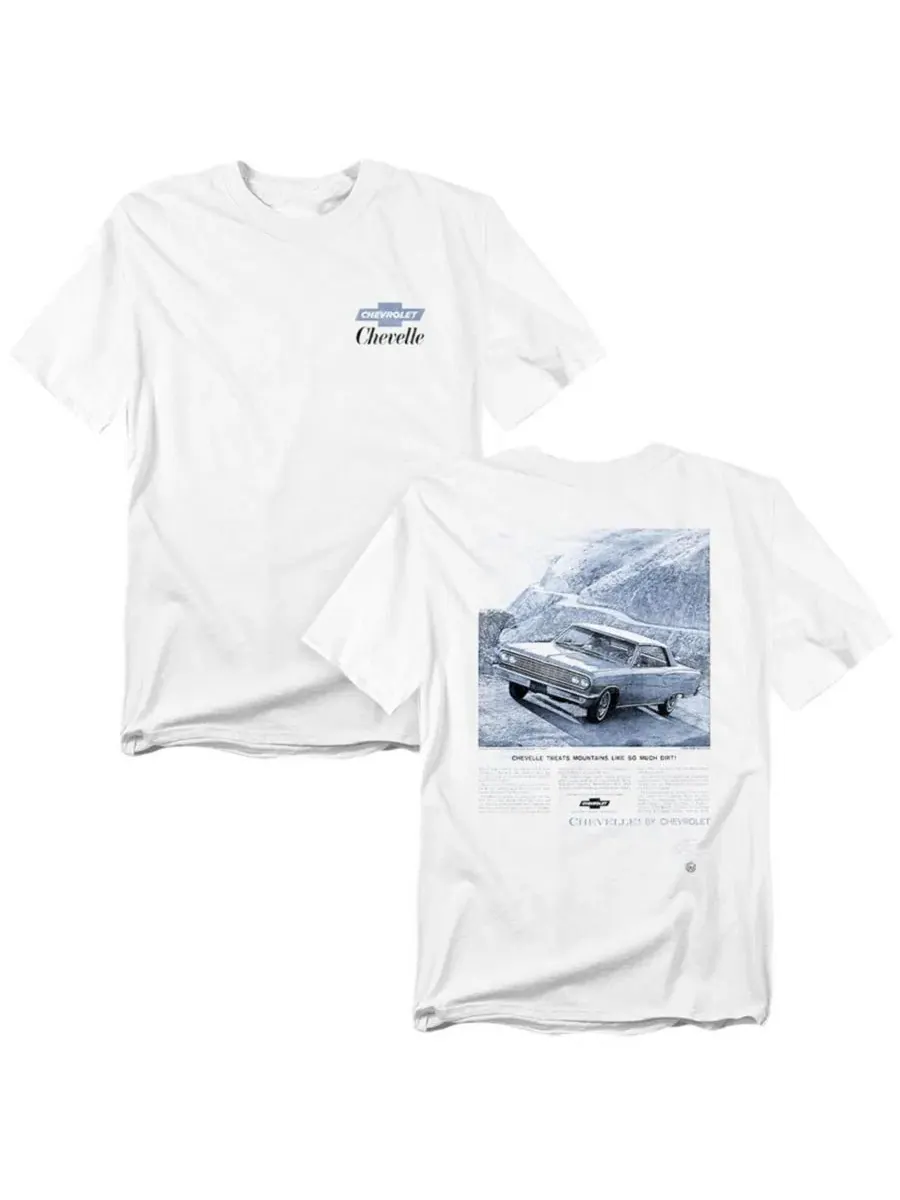 Футболка с принтом Chevrolet Chevelle Mountain Corvette — изображение 1 из 3, белый