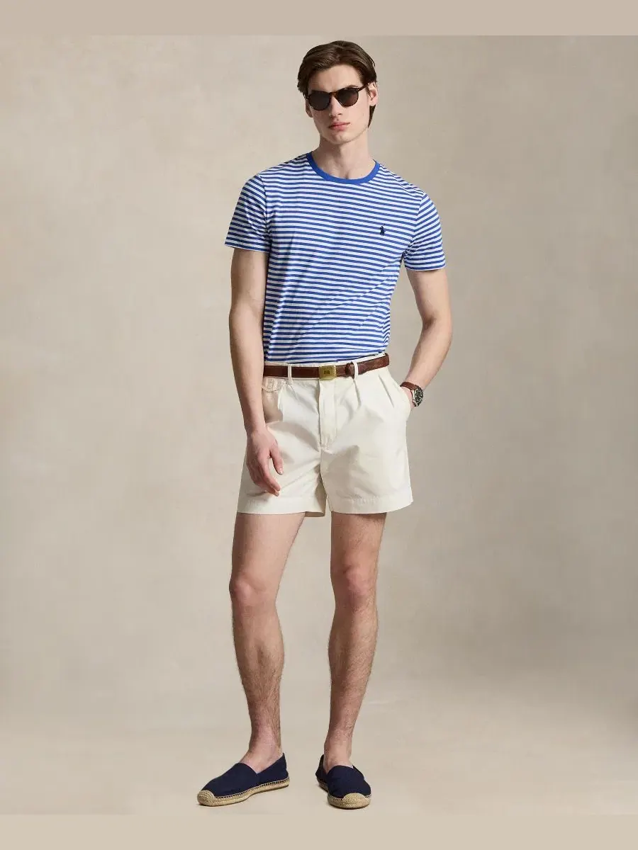 Футболка классического кроя с полоской Polo Ralph Lauren — изображение 2 из 6, синий/белый