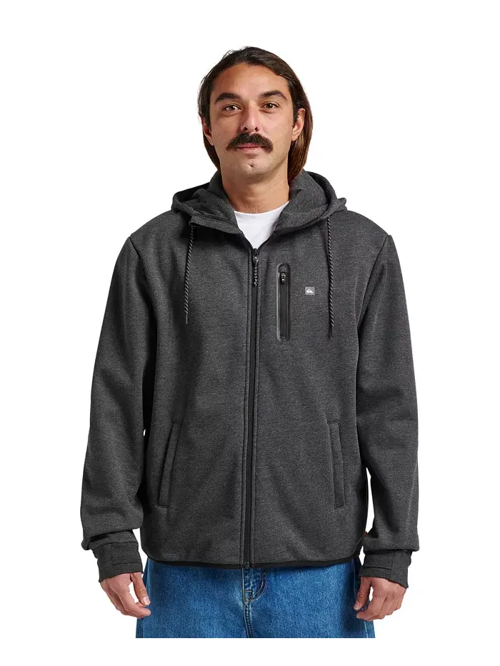 Quiksilver мужская толстовка Departure Zip Fleece Quiksilver Waterman — изображение 1 из 4, серый